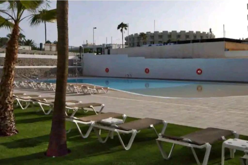 Traumhafte Wohnung Mit Panoramablick Und Pool Playa del Ingles  Luaran gambar